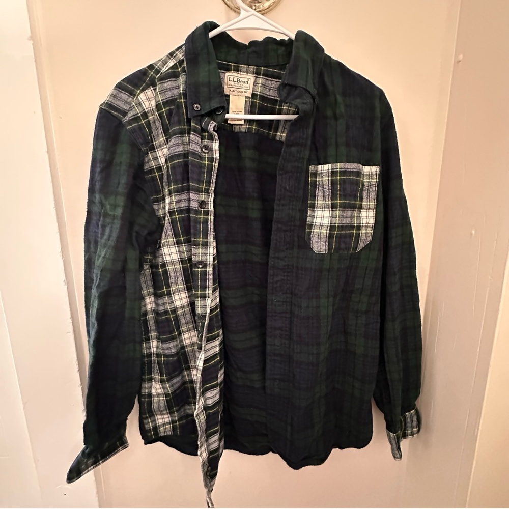 L.L. Bean multi-pattern flannel shirt